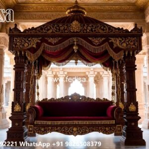 Indoor Wood Carving Swing Design for Stylish Seating Areas No-8013