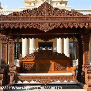 Classic Wood Carving Swing Design for Timeless Home Decor No-8016