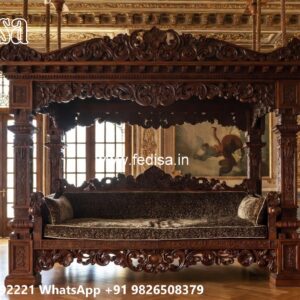 Traditional Wood Carving Swing Design with Floral Engraving No-8018