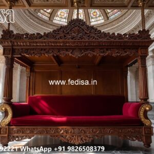 Handcrafted Wood Carving Swing Design with Rich Detailing No-8021