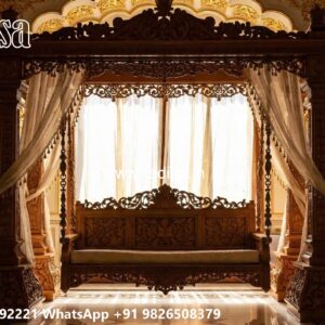 Antique Wood Carving Swing Design with Heritage Look No-8026