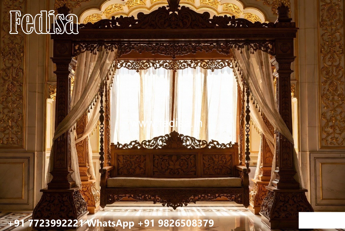 Antique Wood Carving Swing Design with Heritage Look No-8026