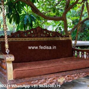 Beautiful Wood Carving Swing Design with Vintage Appeal No-8031