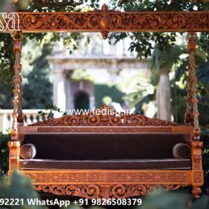 Luxury Wood Carving Swing Design with Decorative Chains No-8035