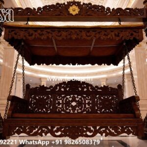 Indoor Wood Carving Swing Design for Stylish Home Ambience No-8039
