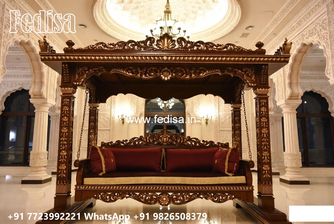 Wood Carving Swing Design with Antique Wooden Texture No-8040