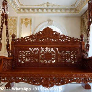 Premium Wood Carving Swing Design for Spacious Halls No-8043