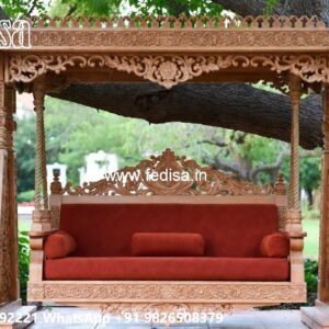 Classic Wood Carving Swing Design with Timeless Elegance No-8050