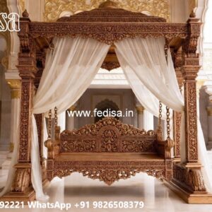 Wood Carving Swing Design with Intricate Wooden Patterns No-8051