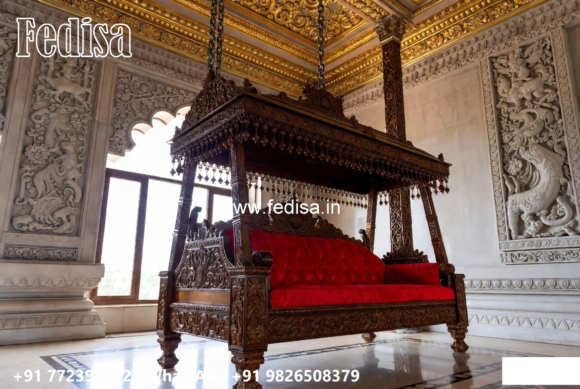 Indoor Wood Carving Swing Design for Comfortable Seating No-8054
