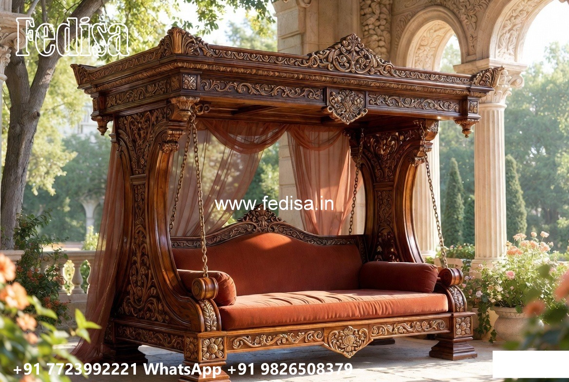 Stylish Wood Carving Swing Design for Modern Interiors No-8059