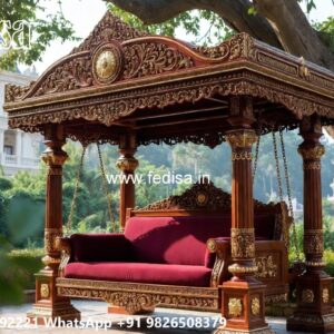 Artistic Wood Carving Swing Design with Heritage Influence No-8060