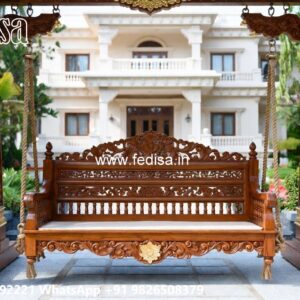 Premium Wood Carving Swing Design with Decorative Carvings No-8062