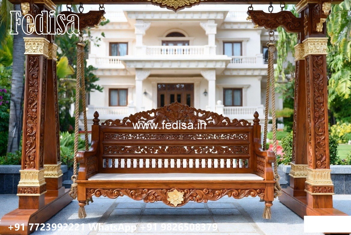 Premium Wood Carving Swing Design with Decorative Carvings No-8062