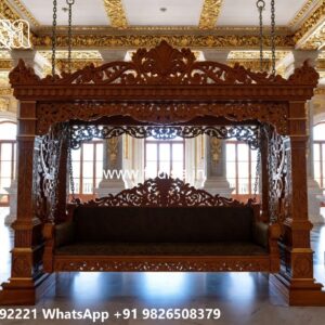 Wood Carving Swing Design with Traditional Wooden Beauty No-8065