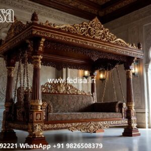 Indoor Wood Carving Swing Design for Elegant Sitting Areas No-8066