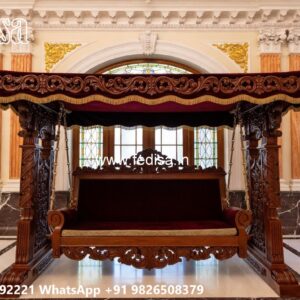 Luxury Wood Carving Swing Design with Palace Inspired Look No-8067
