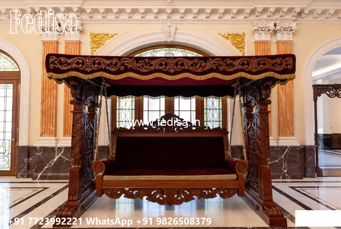 Luxury Wood Carving Swing Design with Palace Inspired Look No-8067