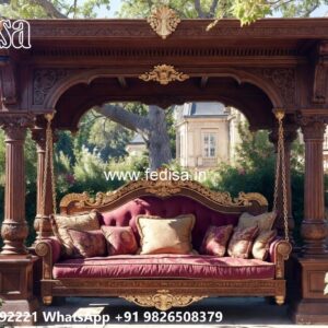 Stylish Wood Carving Swing Design for Heritage Homes No-8069