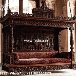 Wood Carving Swing Design with Premium Heritage Craftsmanship No-8075