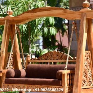 Premium Wood Carving Swing Design with Wooden Elegance No-8081