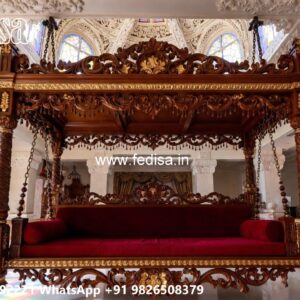 Artistic Wood Carving Swing Design with Antique Appeal No-8082