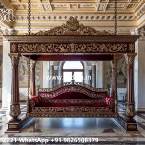 Luxury Wood Carving Swing Design for Spacious Family Rooms No-8083