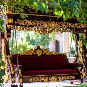 Traditional Wood Carving Swing Design with Royal Comfort No-8084