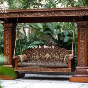 Elegant Wood Carving Swing Design for Heritage Villas No-8088