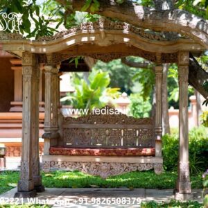 Stylish Wood Carving Swing Design for Elegant Home Decor No-8090