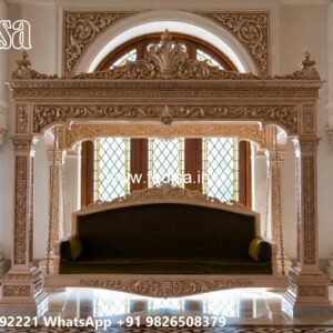 Artistic Wood Carving Swing Design with Wooden Heritage Style No-8092