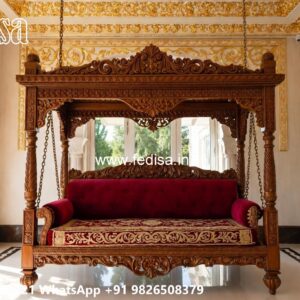 Indoor Wood Carving Swing Design for Relaxing Luxury Spaces No-8093