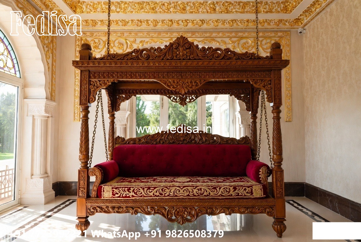 Indoor Wood Carving Swing Design for Relaxing Luxury Spaces No-8093