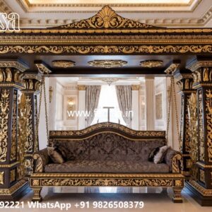 Royal Wood Carving Swing Design with Palace Inspired Carving No-8097