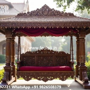 Luxury Wood Carving Swing Design for Sophisticated Home Interiors No-8100