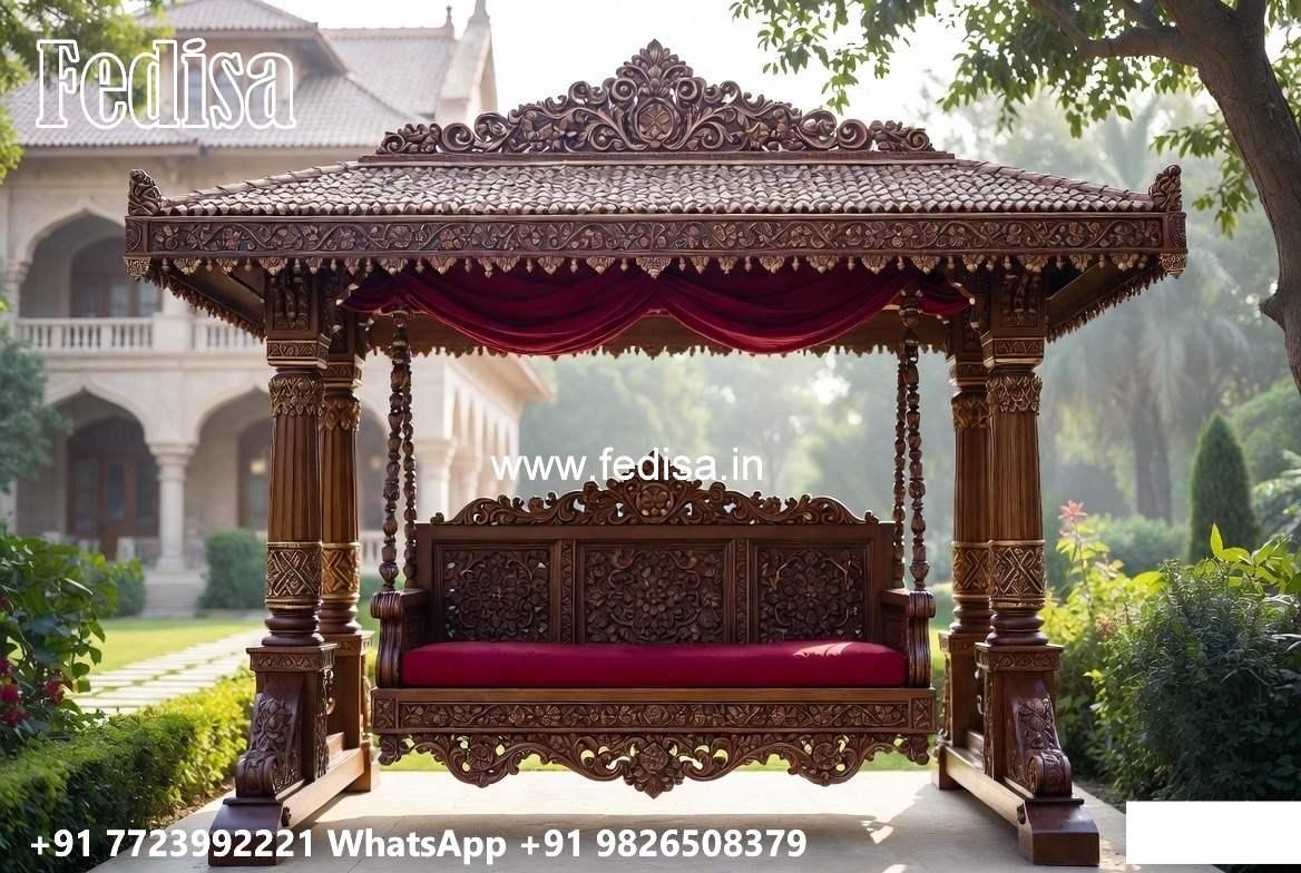 Luxury Wood Carving Swing Design for Sophisticated Home Interiors No-8100