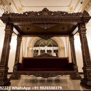 Wooden Swing Design for Luxury Balcony Decor Inspiration No-8138