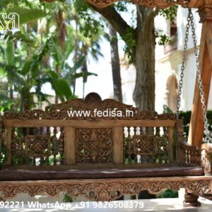Stylish Wooden Swing Design for Drawing Room Beauty No-8141
