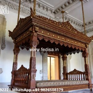 Wooden Swing Design with Beautiful Decorative Carvings No-8147