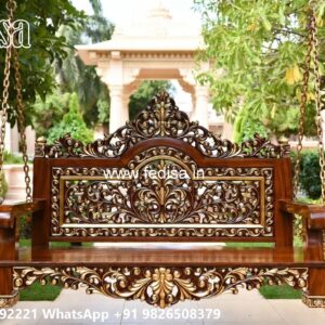 Wooden Swing Design with Elegant Brass Accessories No-8150
