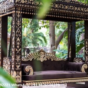Wooden Swing Design with Comfortable Cushion Seating No-8156