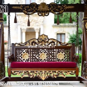 Wooden Swing Design with Vintage Traditional Craft Style No-8162