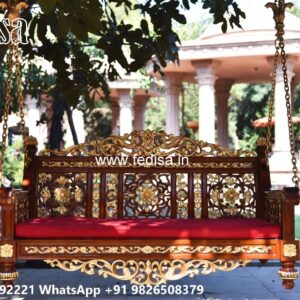 Elegant Wooden Swing Design for Luxury Drawing Rooms No-8163