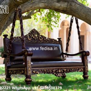 Wooden Swing Design with Antique Polish Finishing No-8166