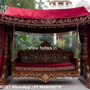 Wooden Swing Design for Traditional Indian Interior Decor No-8169