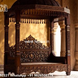 Wooden Swing Design with Classic Wooden Detailing No-8189
