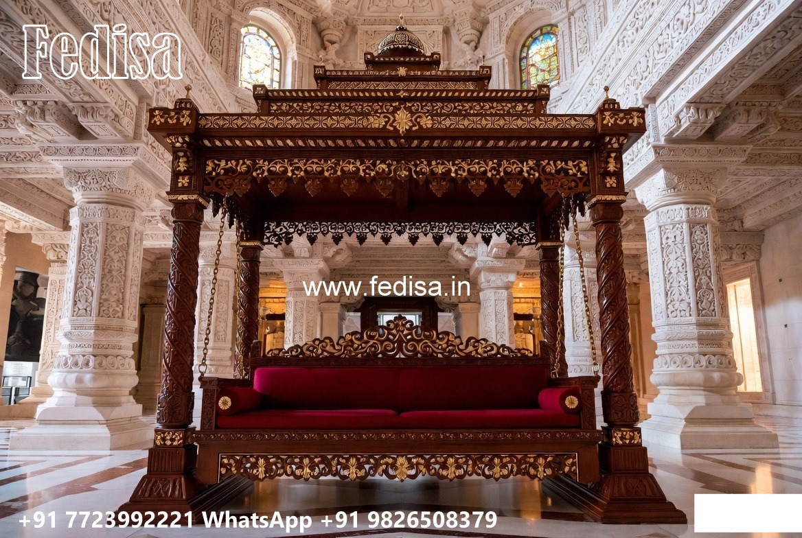 Handcrafted Wooden Swing Design with Royal Elegance No-8191