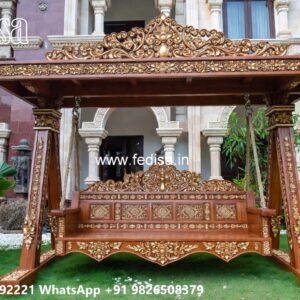Wooden Swing Design with Traditional Indian Touch No-8192