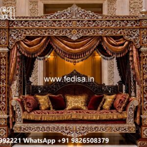 Wooden Classic Swing Design with Floral Detailing No-8355