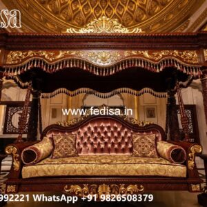 Luxury Wood Carving Swing Design for Indoor Home Decor No-8454